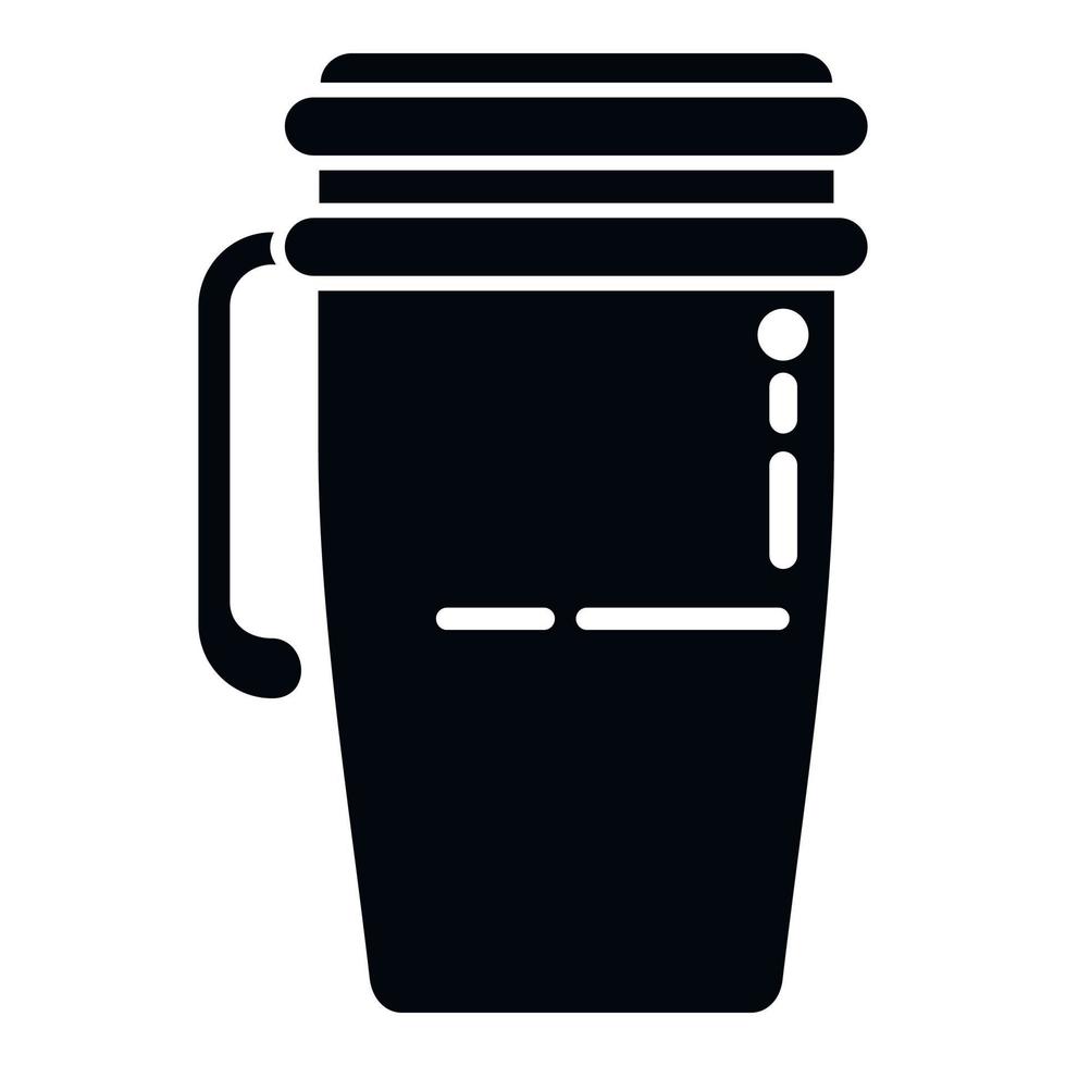 Café Thermobecher Symbol einfacher Vektor. Kaffee reisen vektor
