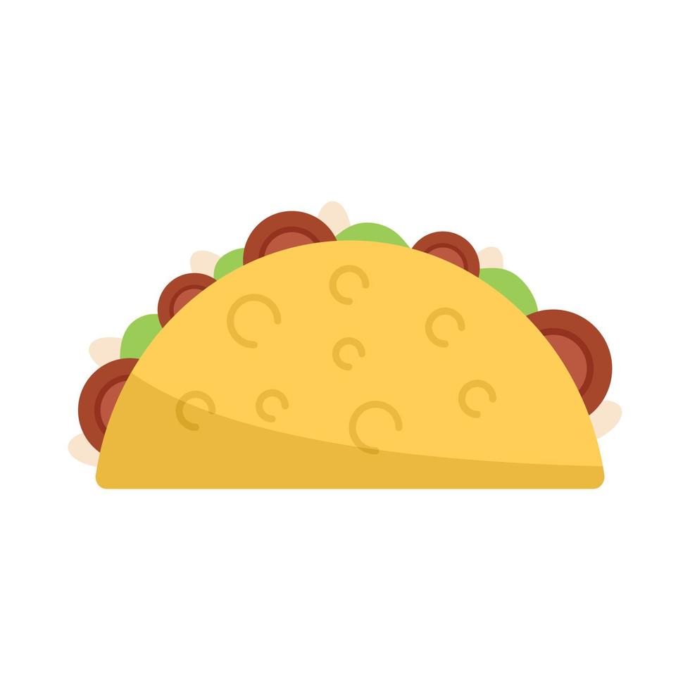 Taco-Burrito-Symbol flacher Vektor. mexikanische Nahrung vektor