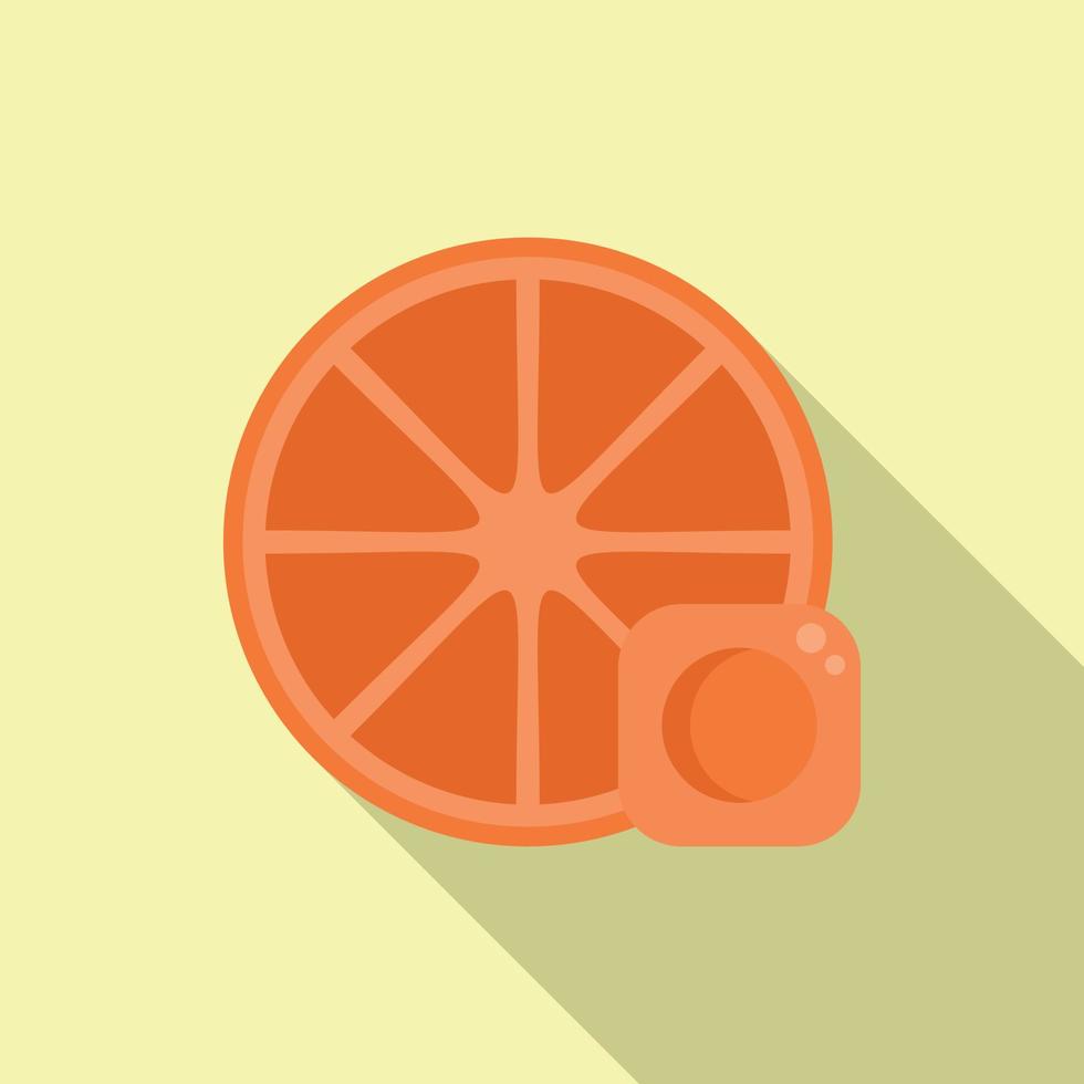 Orange Hustenbonbons Symbol flacher Vektor. natürliches Heilmittel vektor