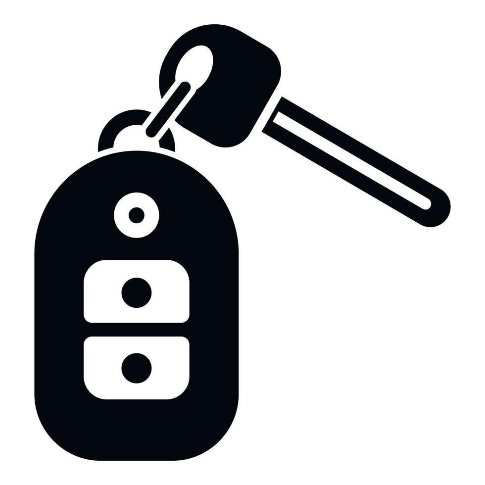Autoschlüssel-Schaltflächensymbol einfacher Vektor. Fahrzeugschloss vektor