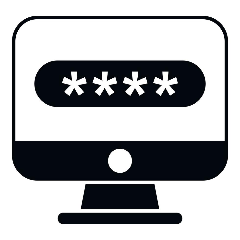 Computer-Symbol einfachen Vektor sperren. verschlüsselte Daten