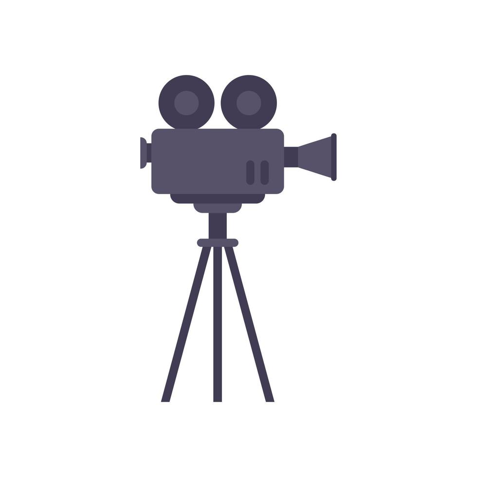 Filmkamera-Symbol flacher Vektor. Videofilm vektor