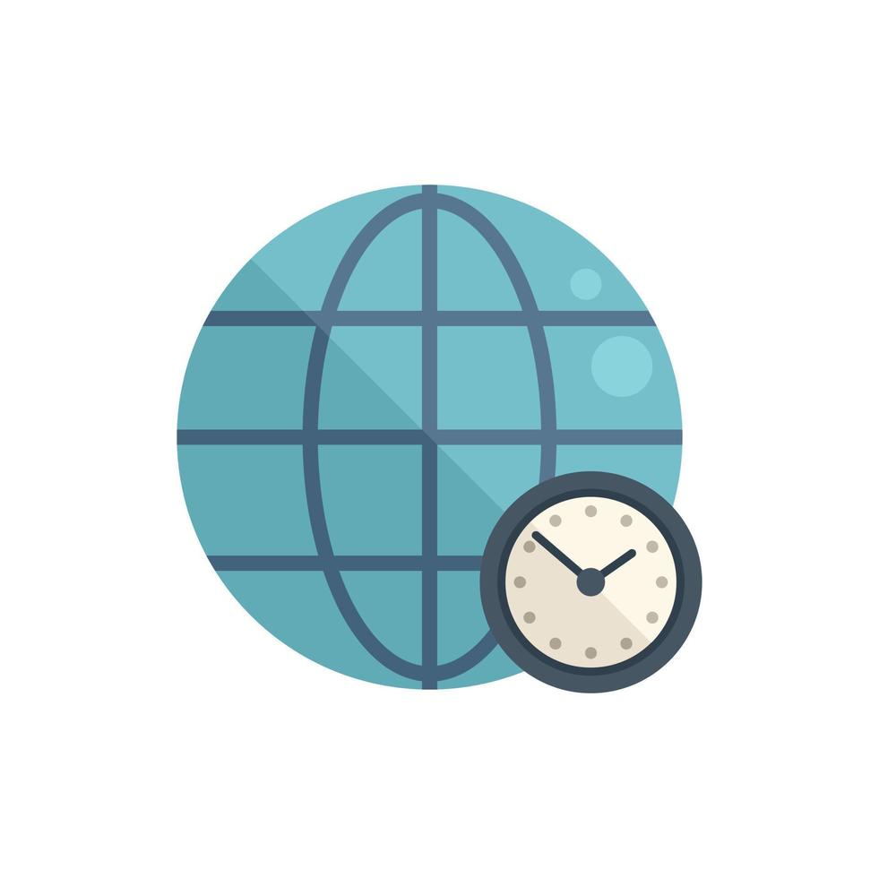 global flexibel tid ikon platt vektor. kontor arbetstagare vektor