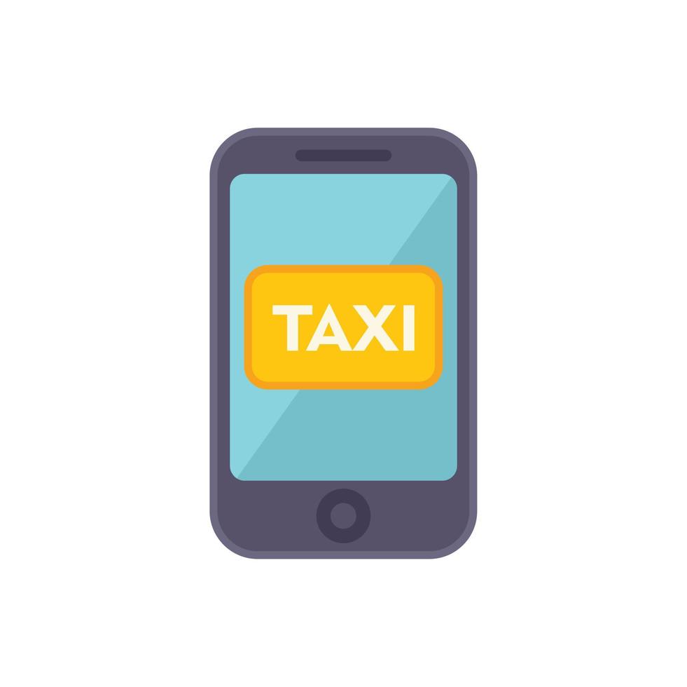 smartphone taxi service ikon platt vektor. flygplats överföra vektor