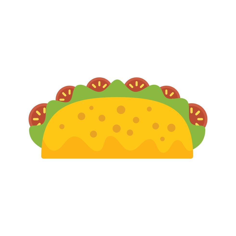 tacos ikon platt vektor. mexikansk mat vektor