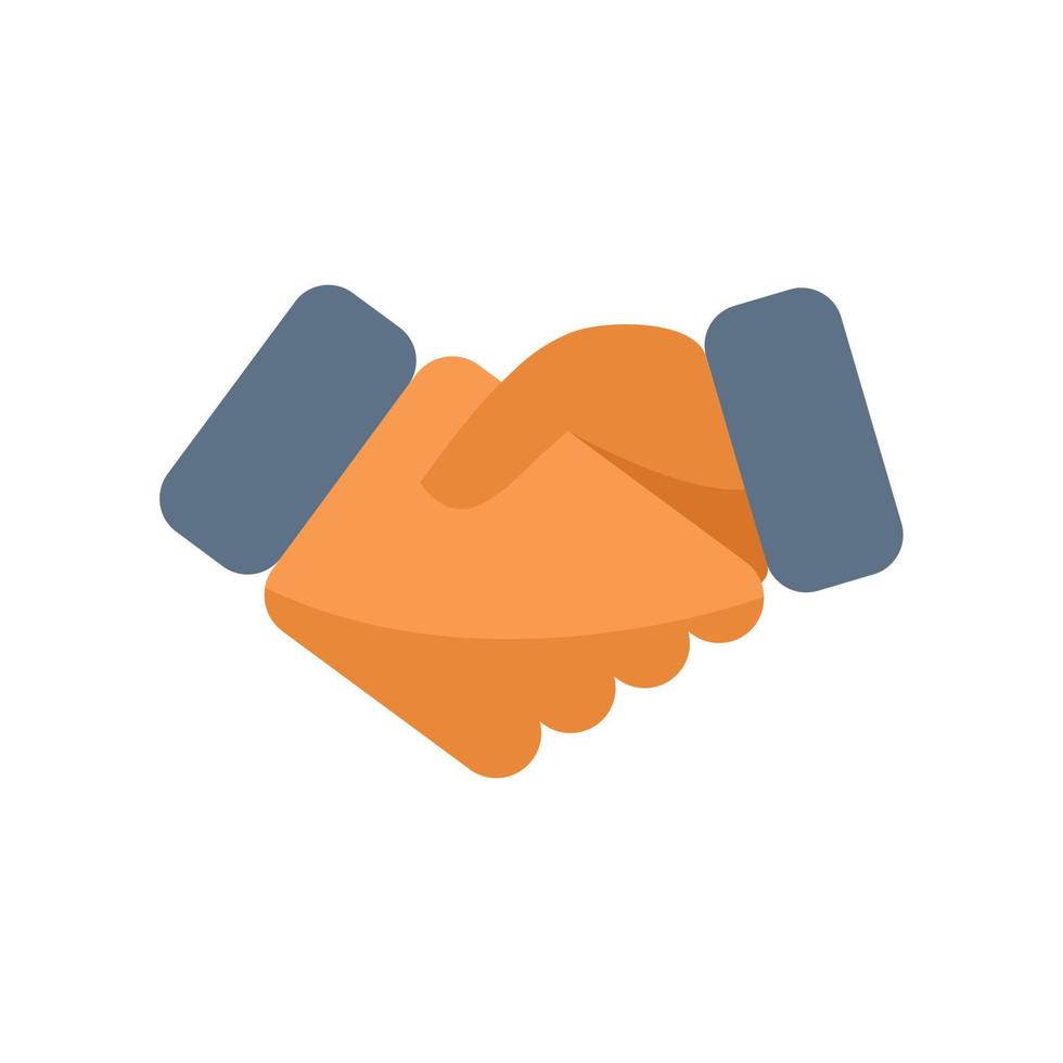 flacher Vektor des Teamwork-Handshake-Symbols. Geschäftsgemeinschaft