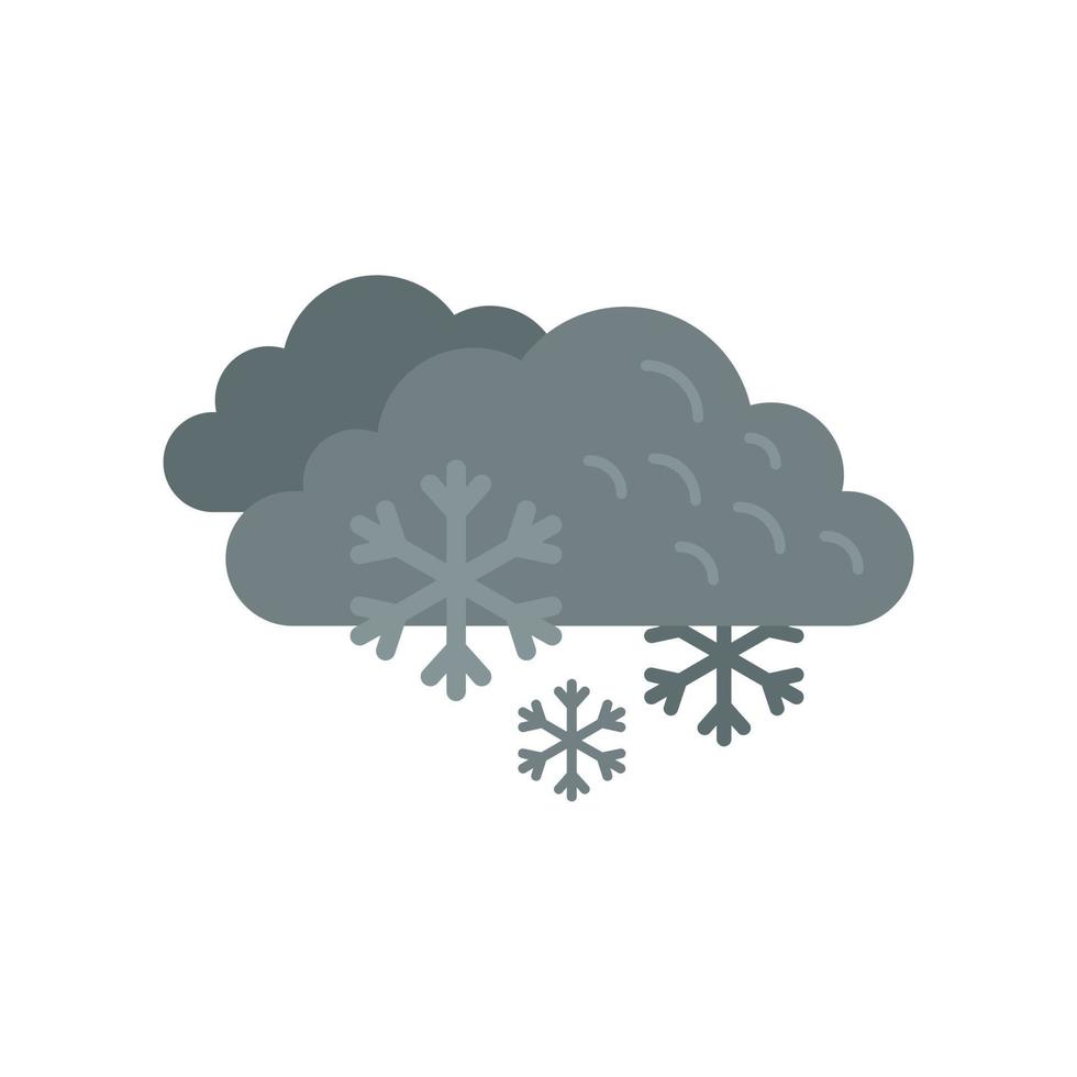 snöflinga moln ikon platt vektor. snö prognos vektor