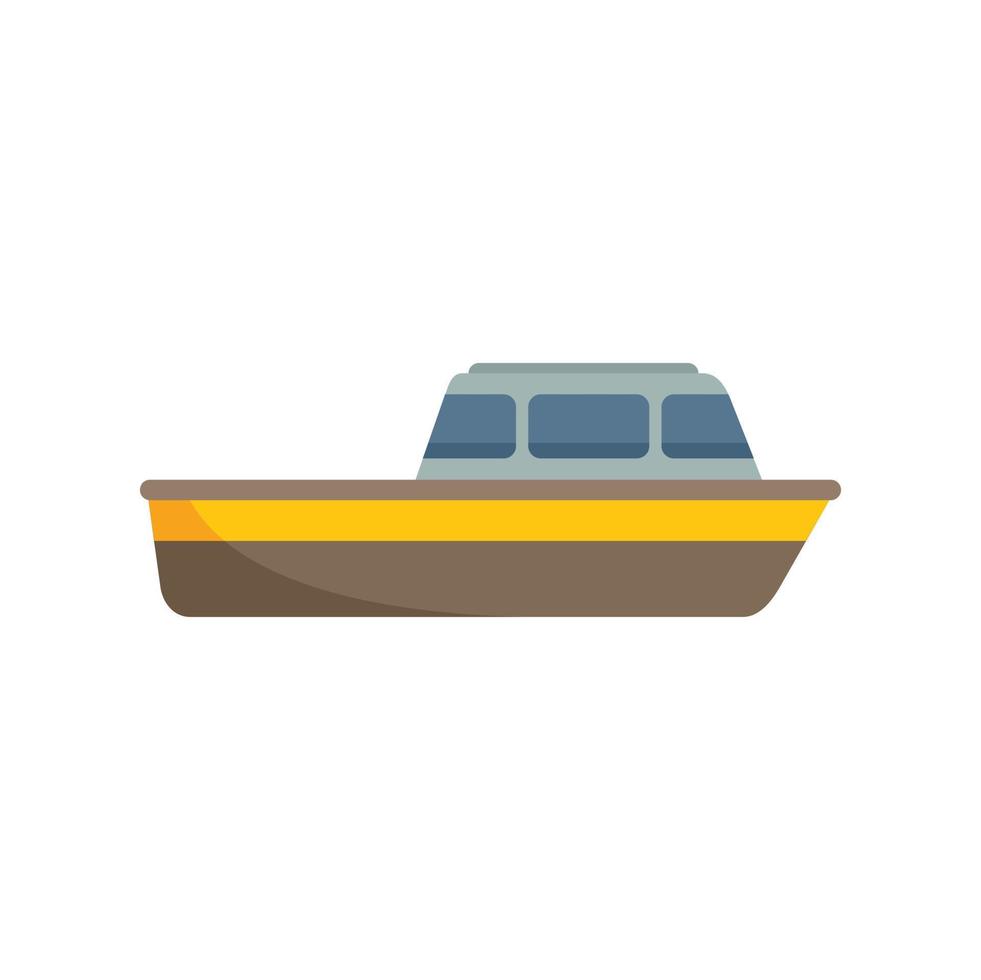 Motorrettungsboot-Symbol flacher Vektor. Seesuche vektor