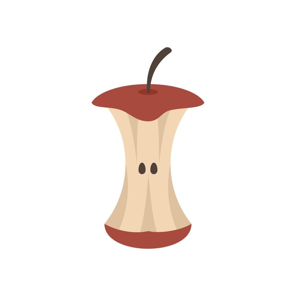 Flacher Vektor des Apfel-Müllsymbols. Essen verschwenden