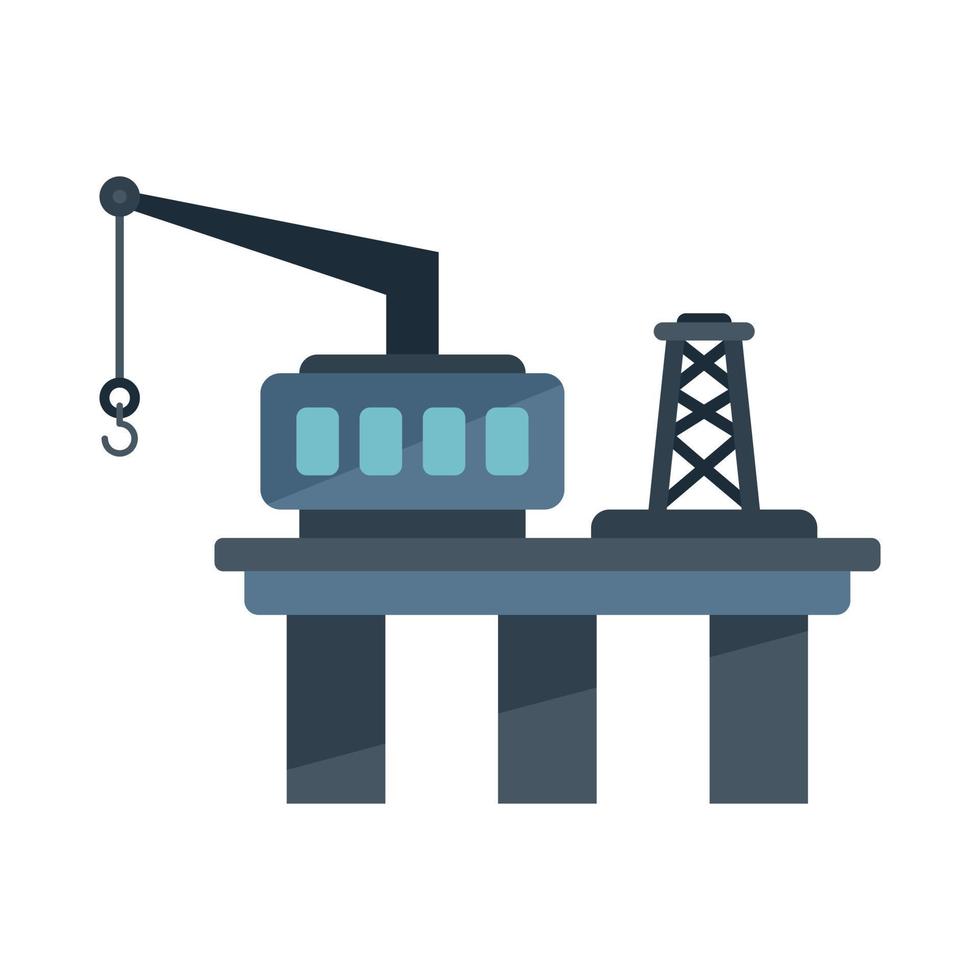 fartyg rigg ikon platt vektor. gas plattform vektor