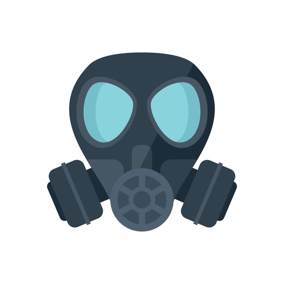 gas mask förgifta ikon platt vektor. toxisk luft vektor
