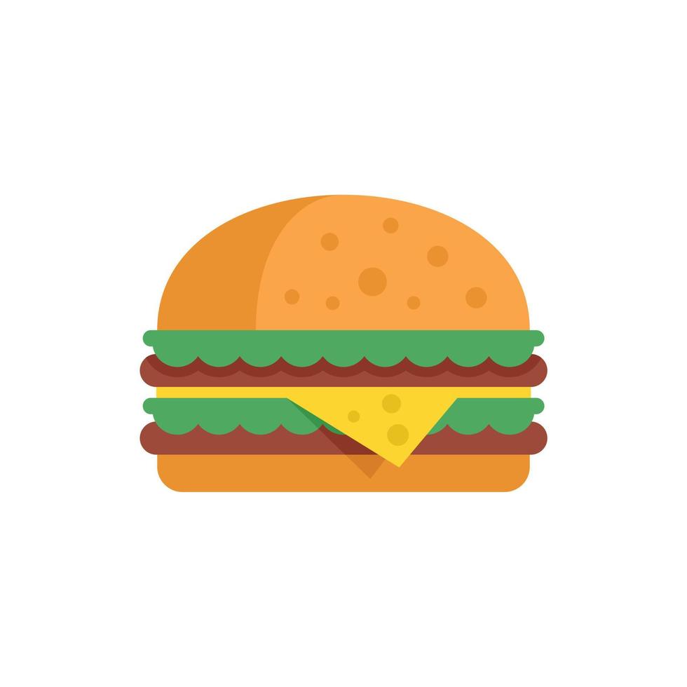 flacher Vektor des Burger-Symbols. Brötchen-Sandwich