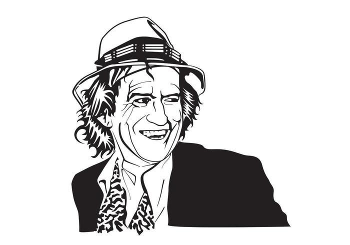 Keith Richards Vector Porträtt