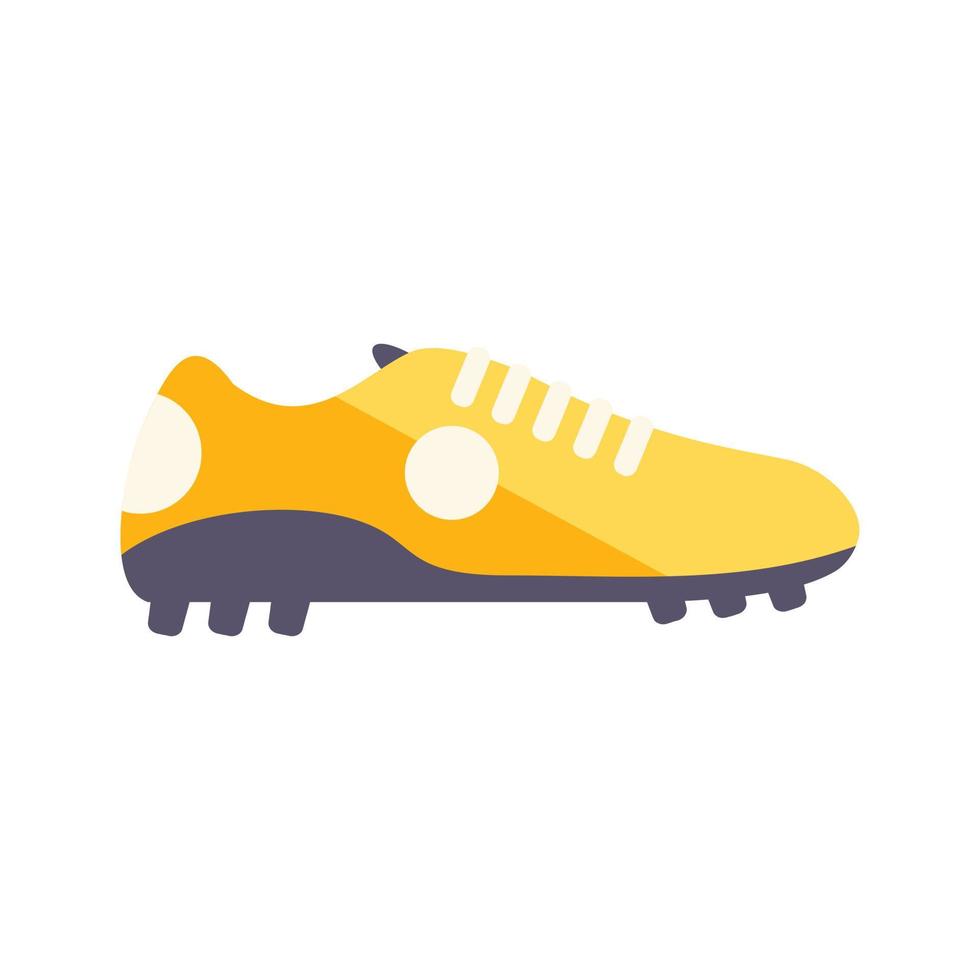 Flacher Vektor des Sportschuhsymbols. Fußballschuh