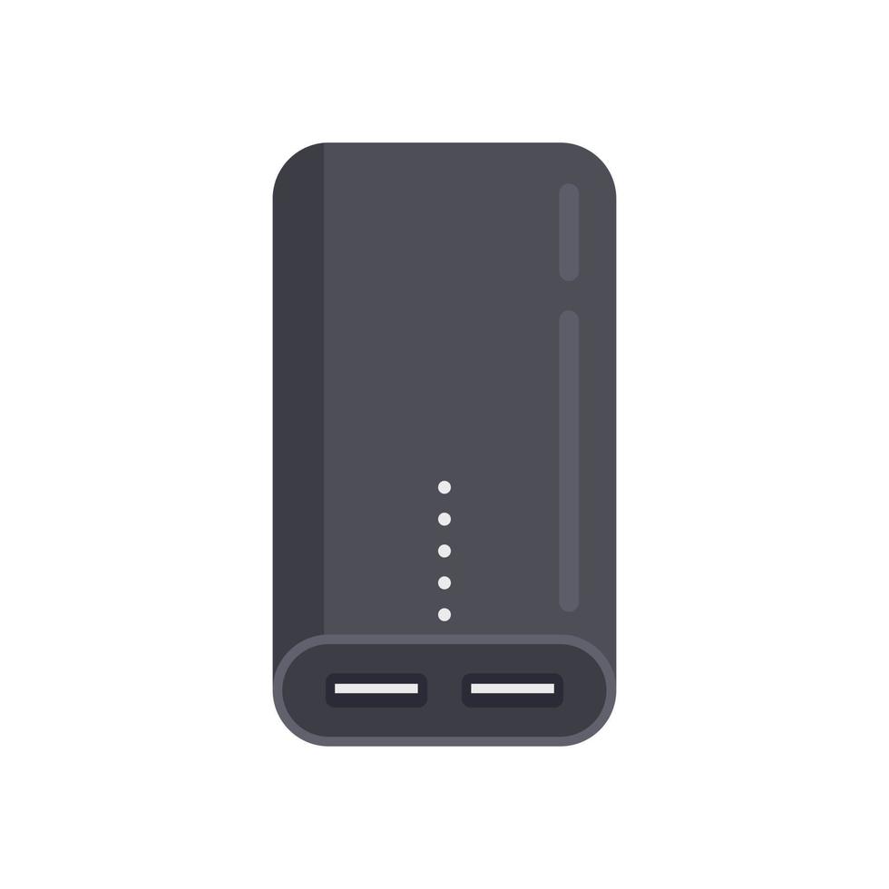 kraft Bank batteri ikon platt vektor. mobil laddare vektor