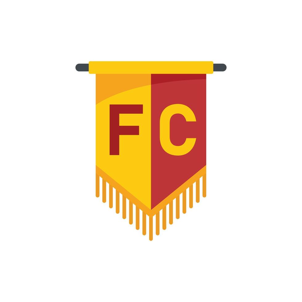 fotboll klubb emblem ikon platt vektor. fotboll bricka vektor