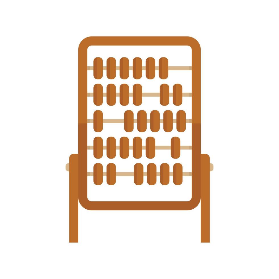 Mathe-Abakus-Symbol flacher Vektor. Taschenrechner Spielzeug vektor