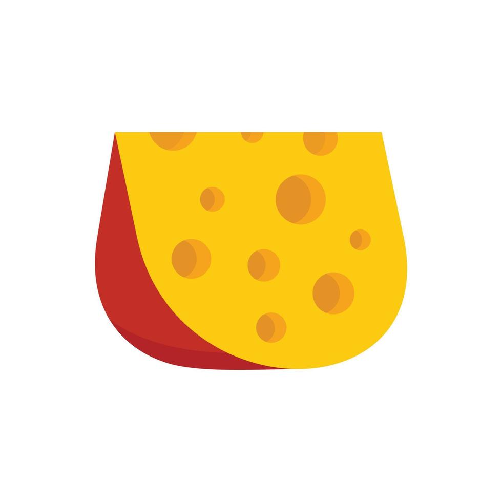 Käse-Ziege-Symbol, flacher Stil vektor