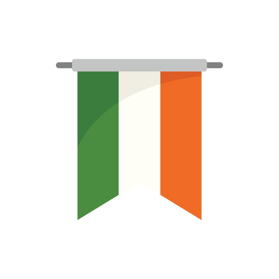 irland baner ikon platt vektor. irländsk flagga vektor