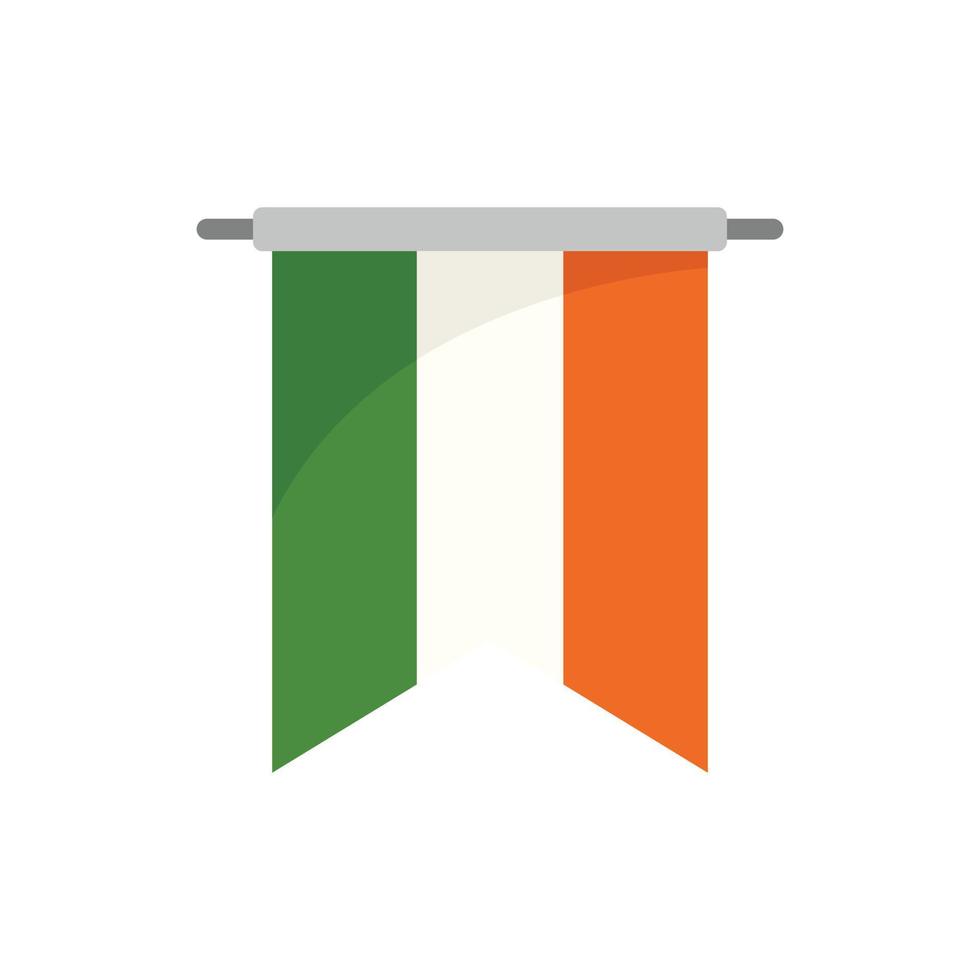 irland banner symbol flacher vektor. irische Flagge vektor