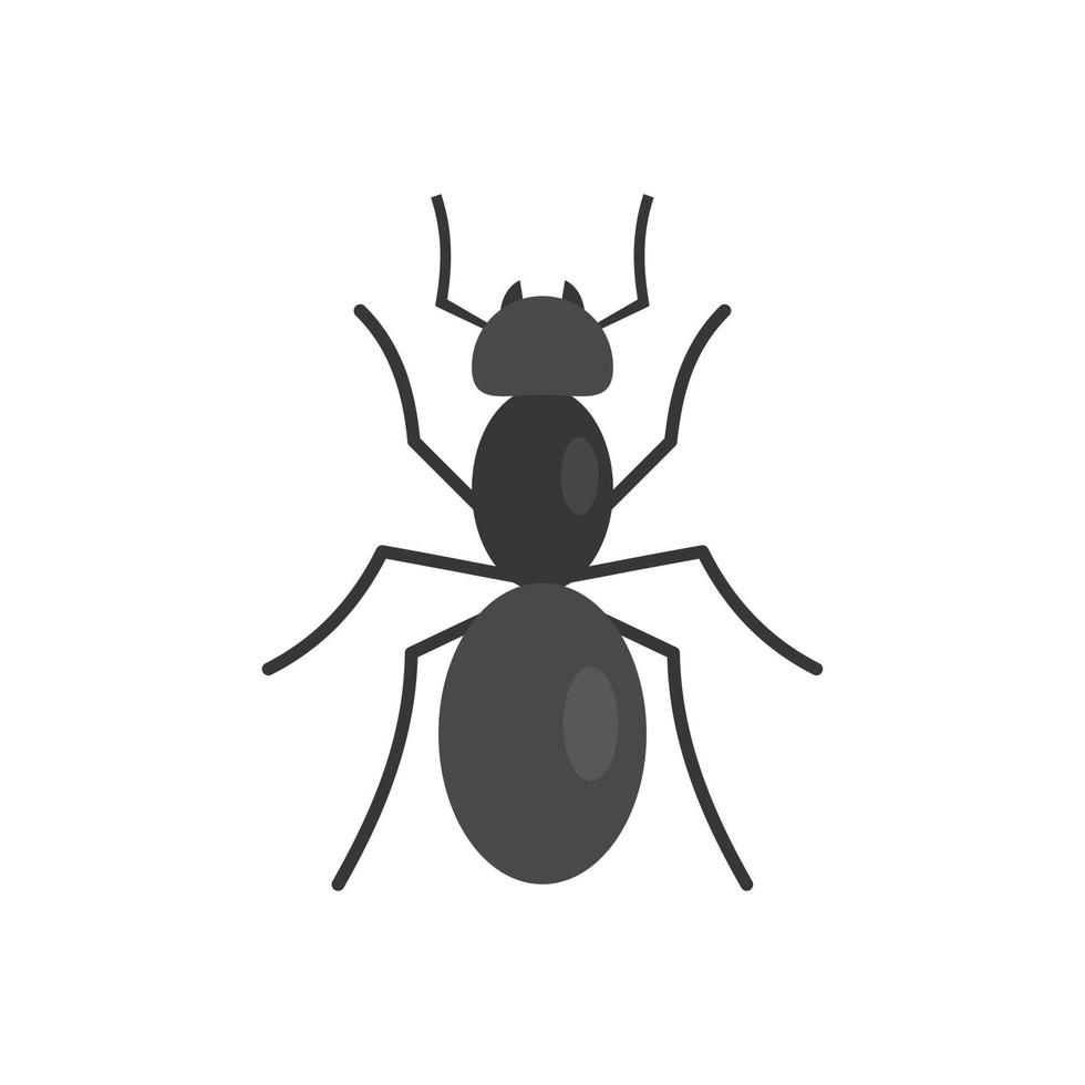 Tier-Ameisen-Symbol, flacher Stil vektor