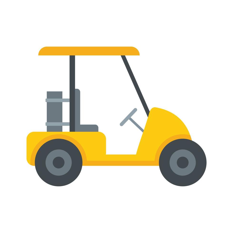 Golfwagen-Kurs-Symbol, flacher Stil vektor