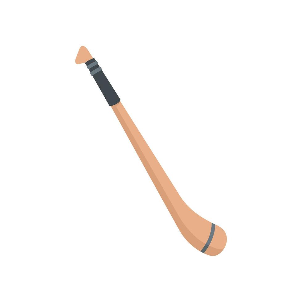 Hurling-Stick-Symbol, flacher Stil vektor