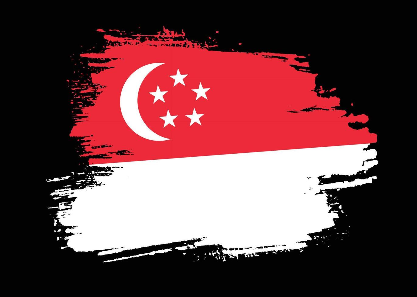 grafisk singapore grunge flagga vektor