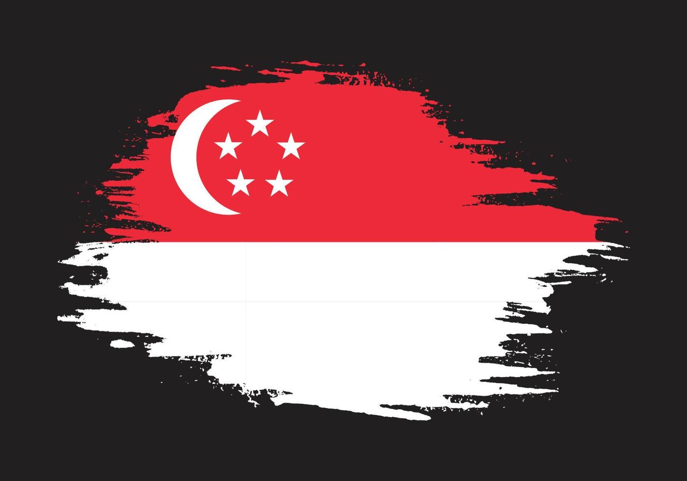 singapore paintbrush ram flagga vektor