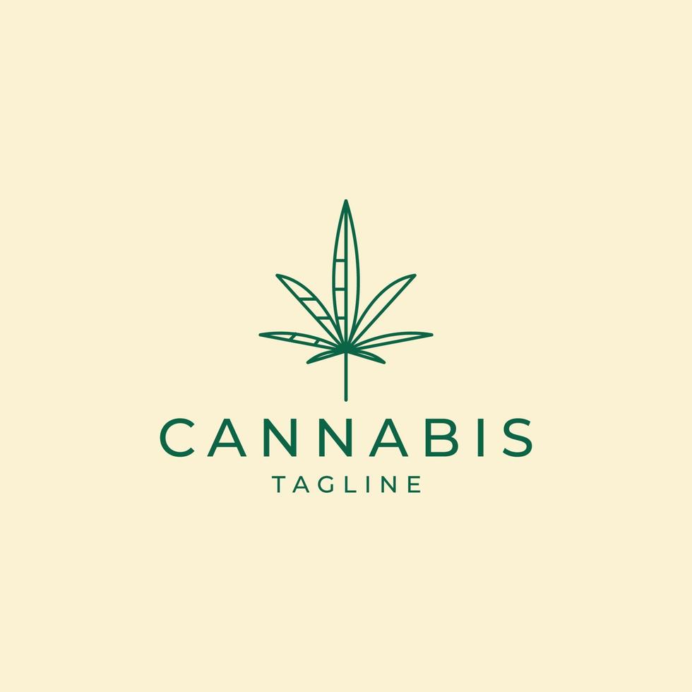 cannabis logotyp design ikon vektor