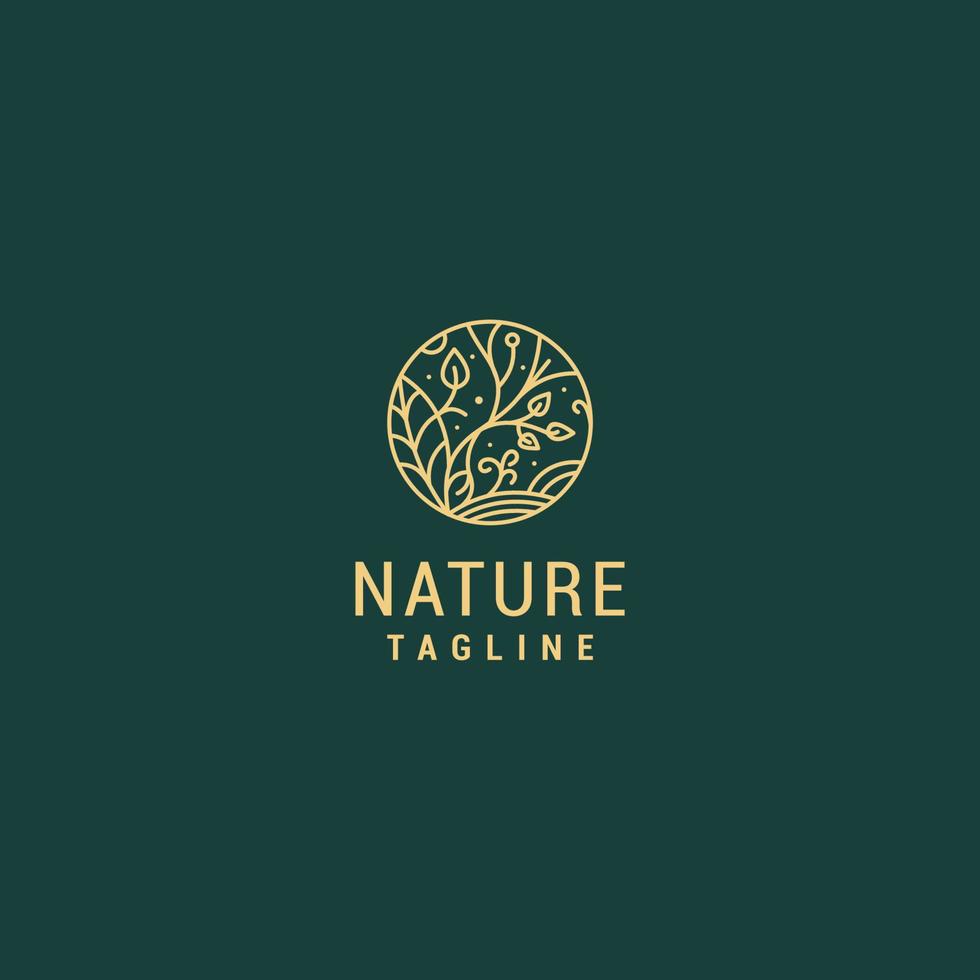 Natur-Logo-Design-Symbol-Vektor vektor