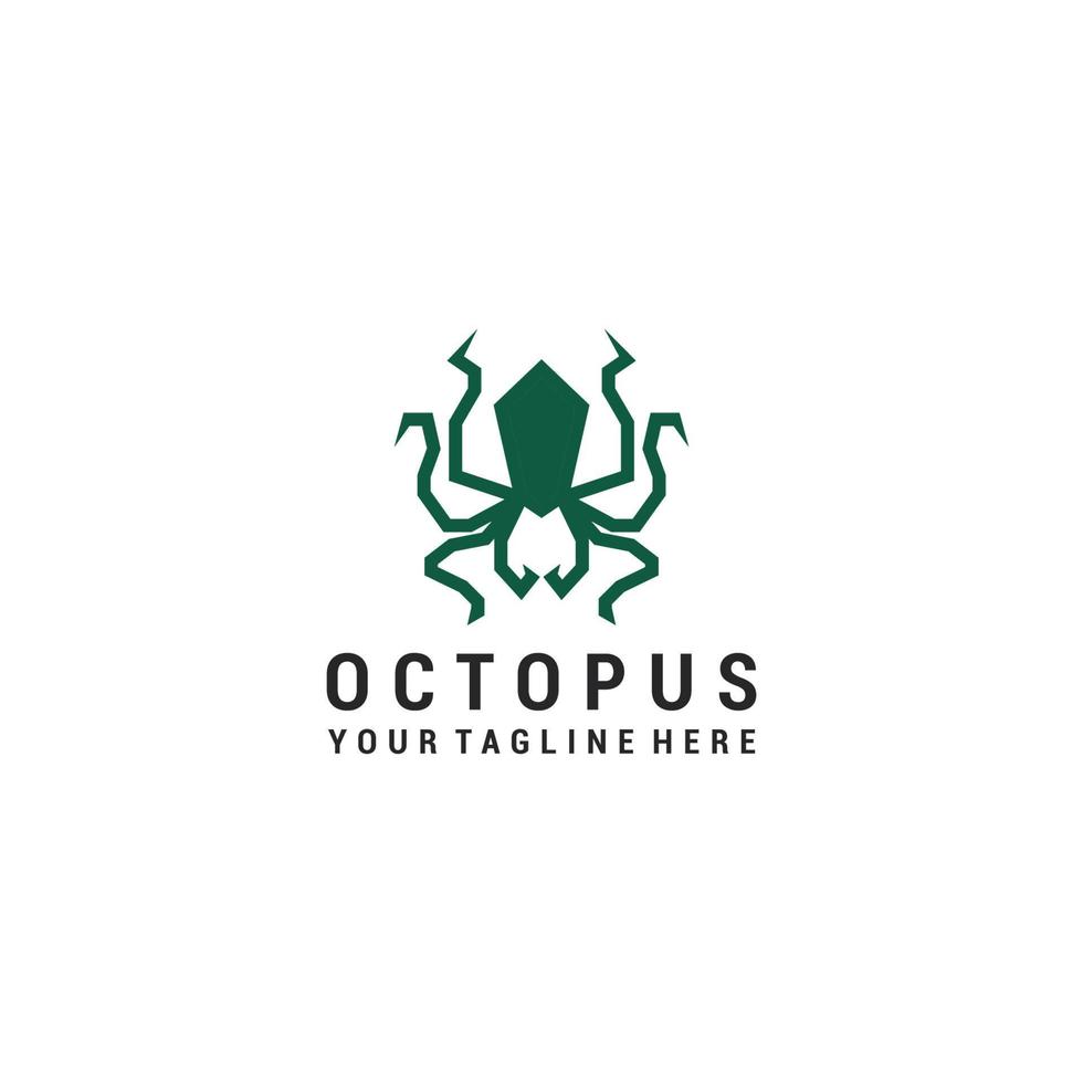 Oktopus-Logo-Design-Ikonenvektor vektor