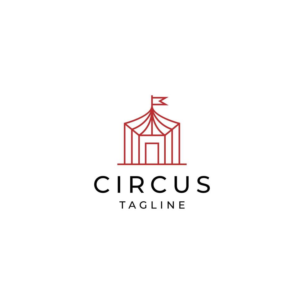 cirkus logotyp design ikon vektor