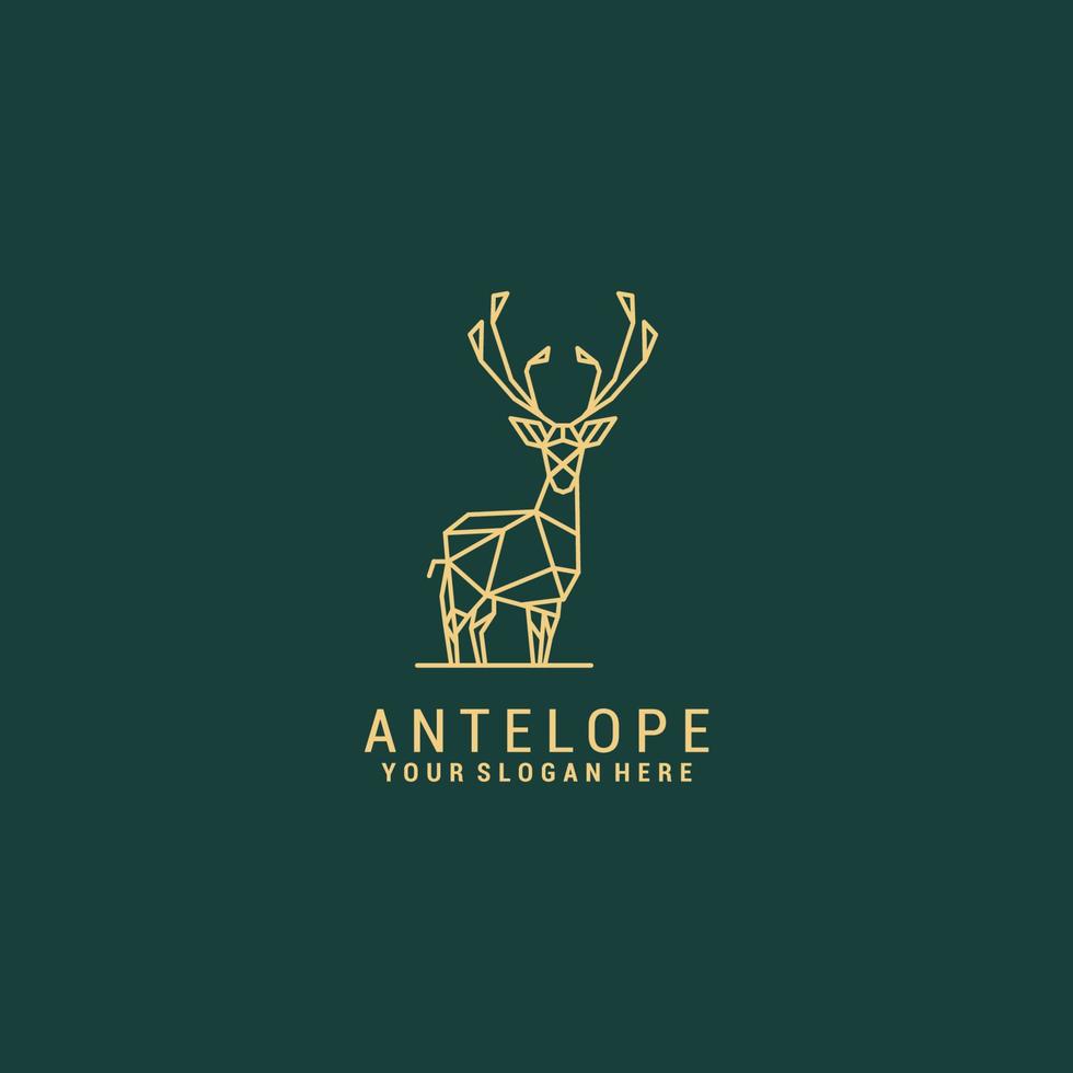 Antilopen-Logo-Design-Ikonenvektor vektor