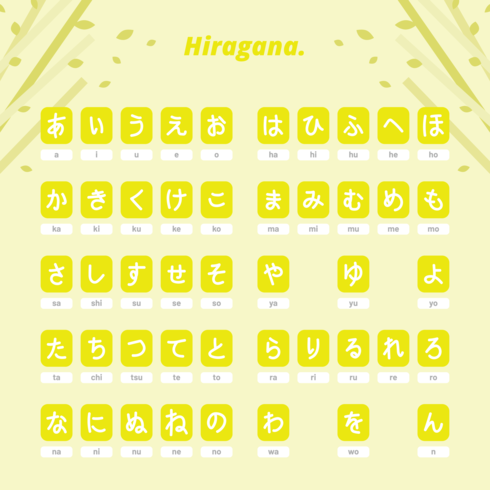 Japanische Buchstaben Hiragana vektor