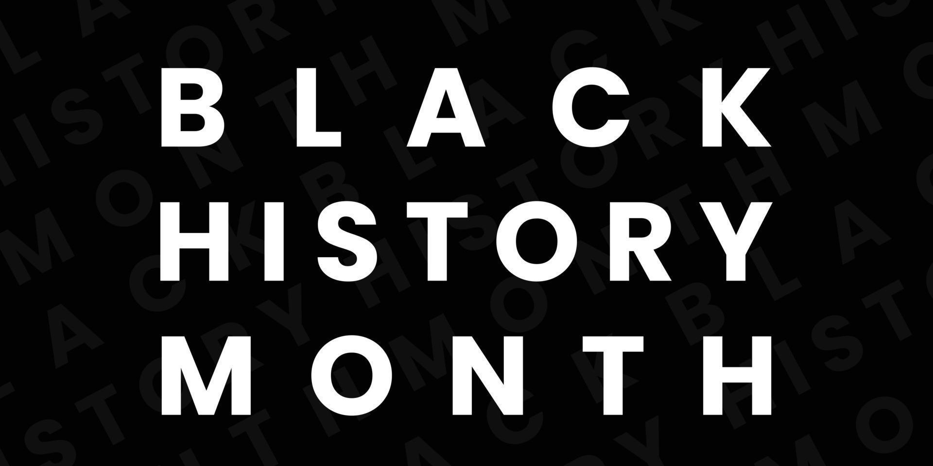 schwarzer geschichtsmonat februar 2023 modernes kreatives banner, zeichen, designkonzept, social media post, vorlage mit schwarz-weißem hintergrund. vektor