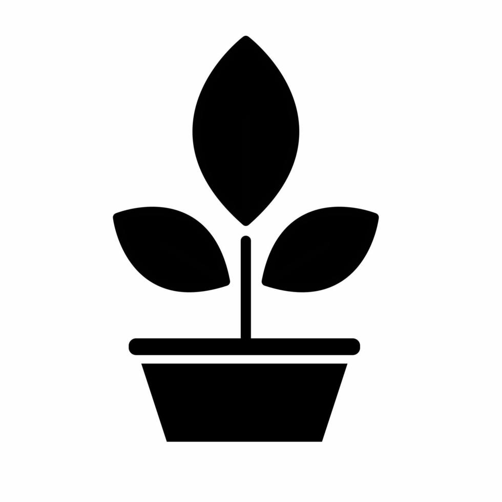 Symbolvorlage für Topfpflanzen. Stock-Vektor-Illustration. vektor