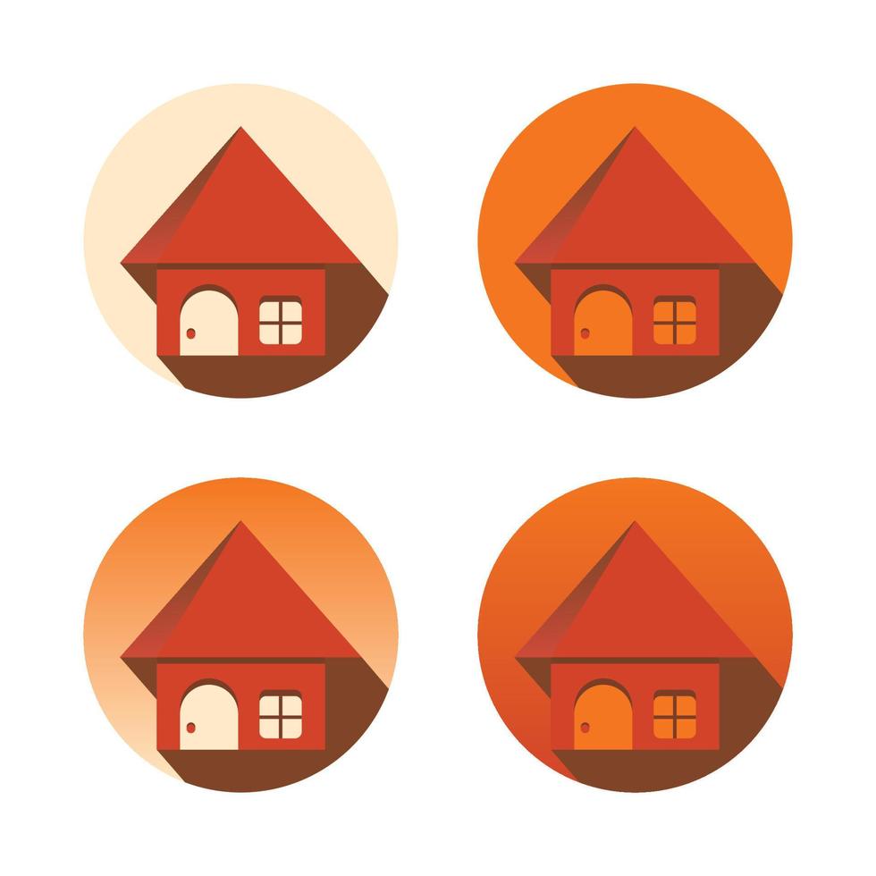 hus ikon, platt stil vektor illustration