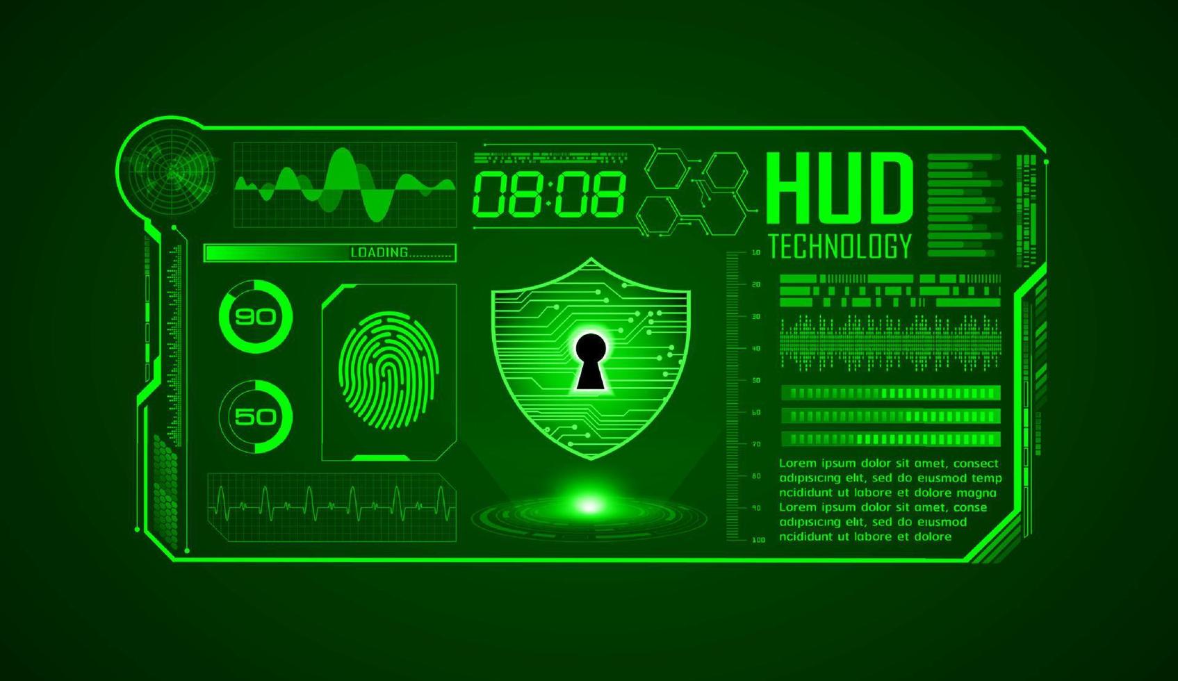 moderner hud-technologie-bildschirmhintergrund vektor