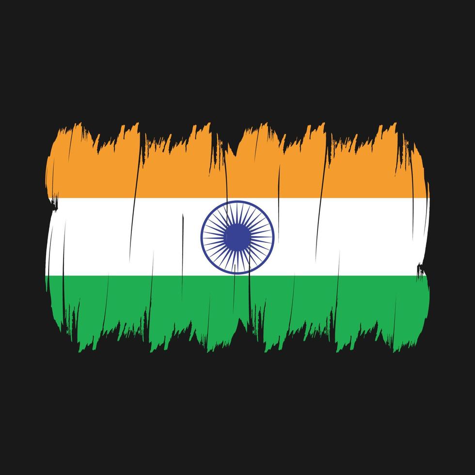 Indien Flagge Pinsel vektor