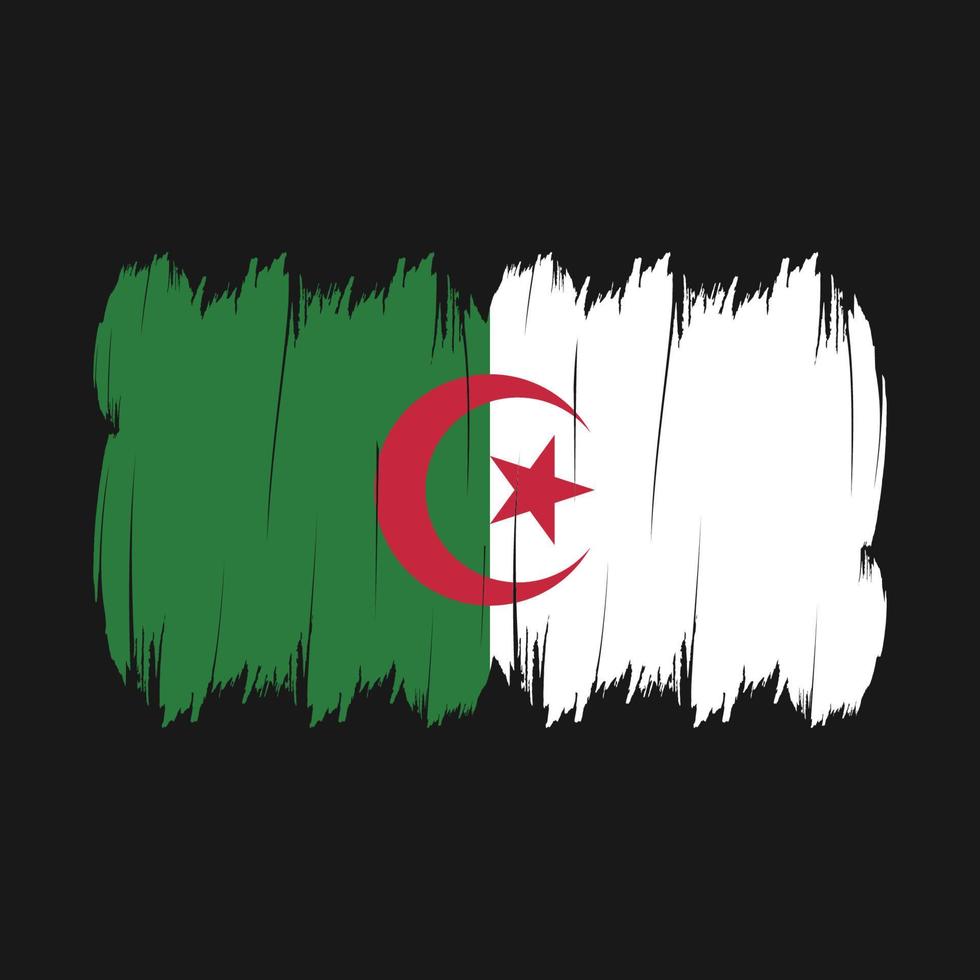 Algeriets flaggborste vektor