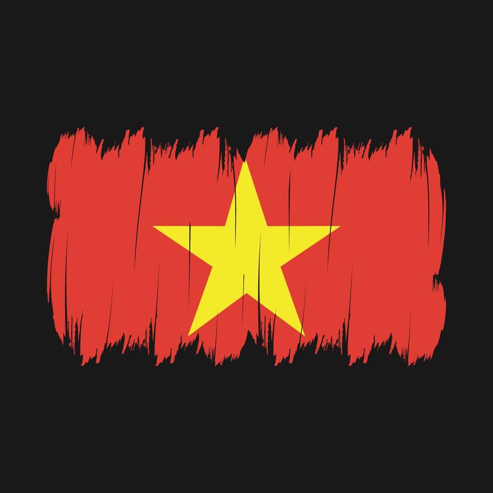 vietnam flaggborste vektor