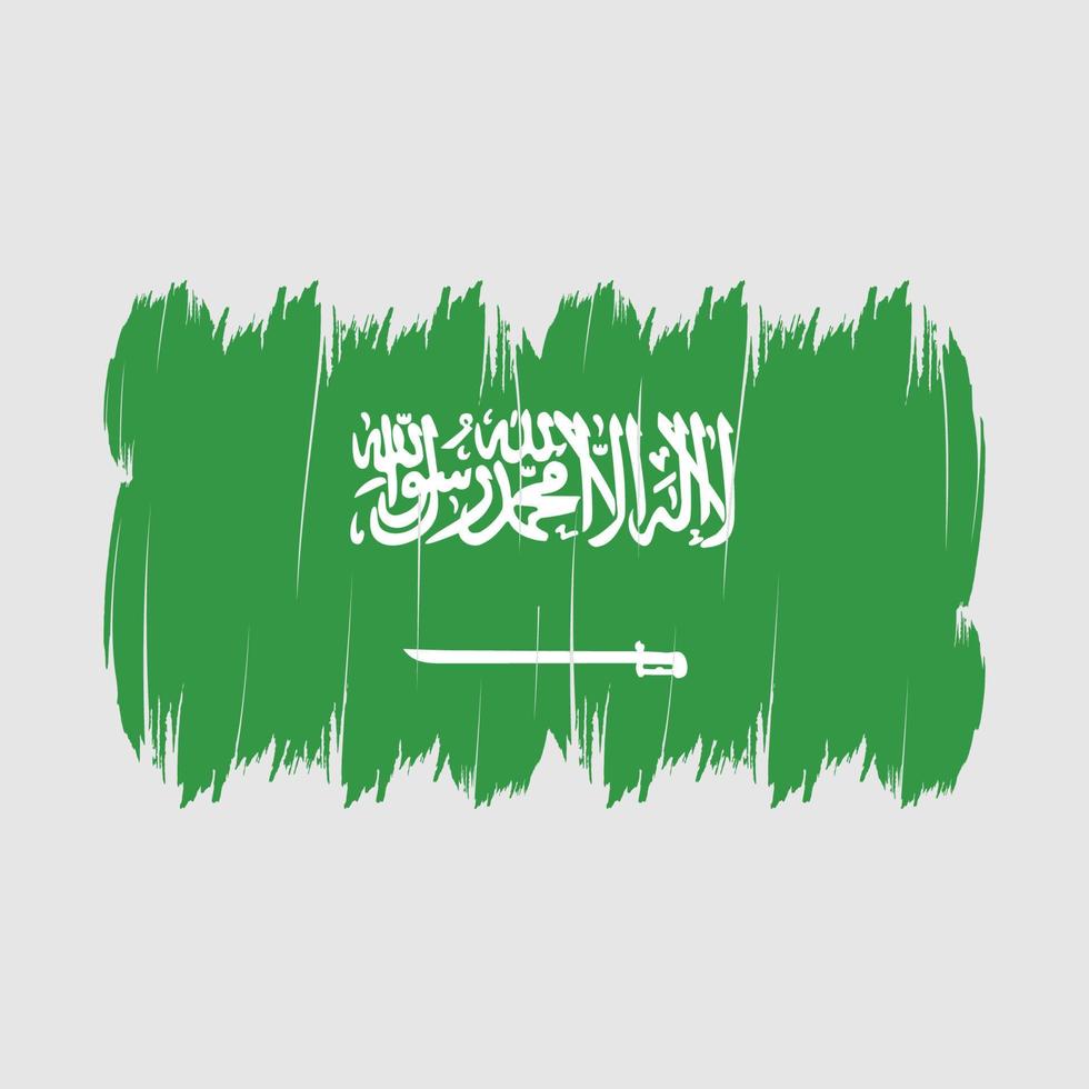 saudi-arabien flagge bürste vektor