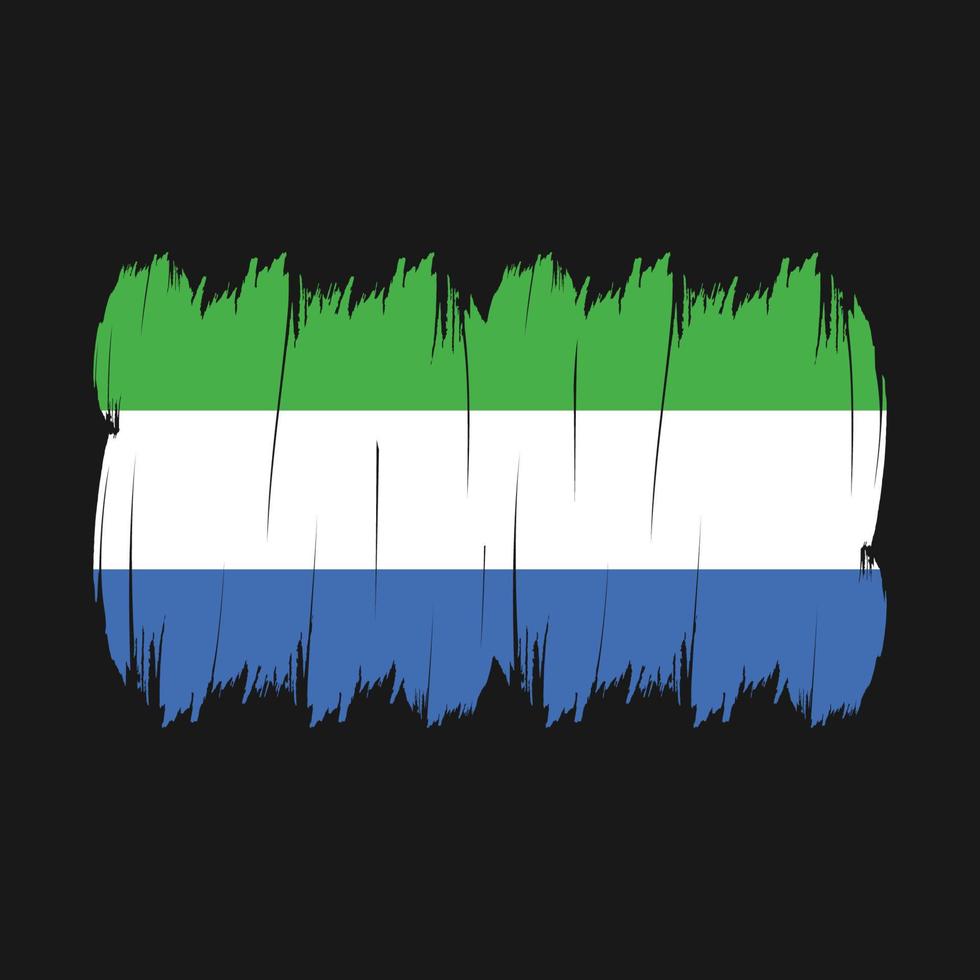 sierra leone flagge bürste vektor