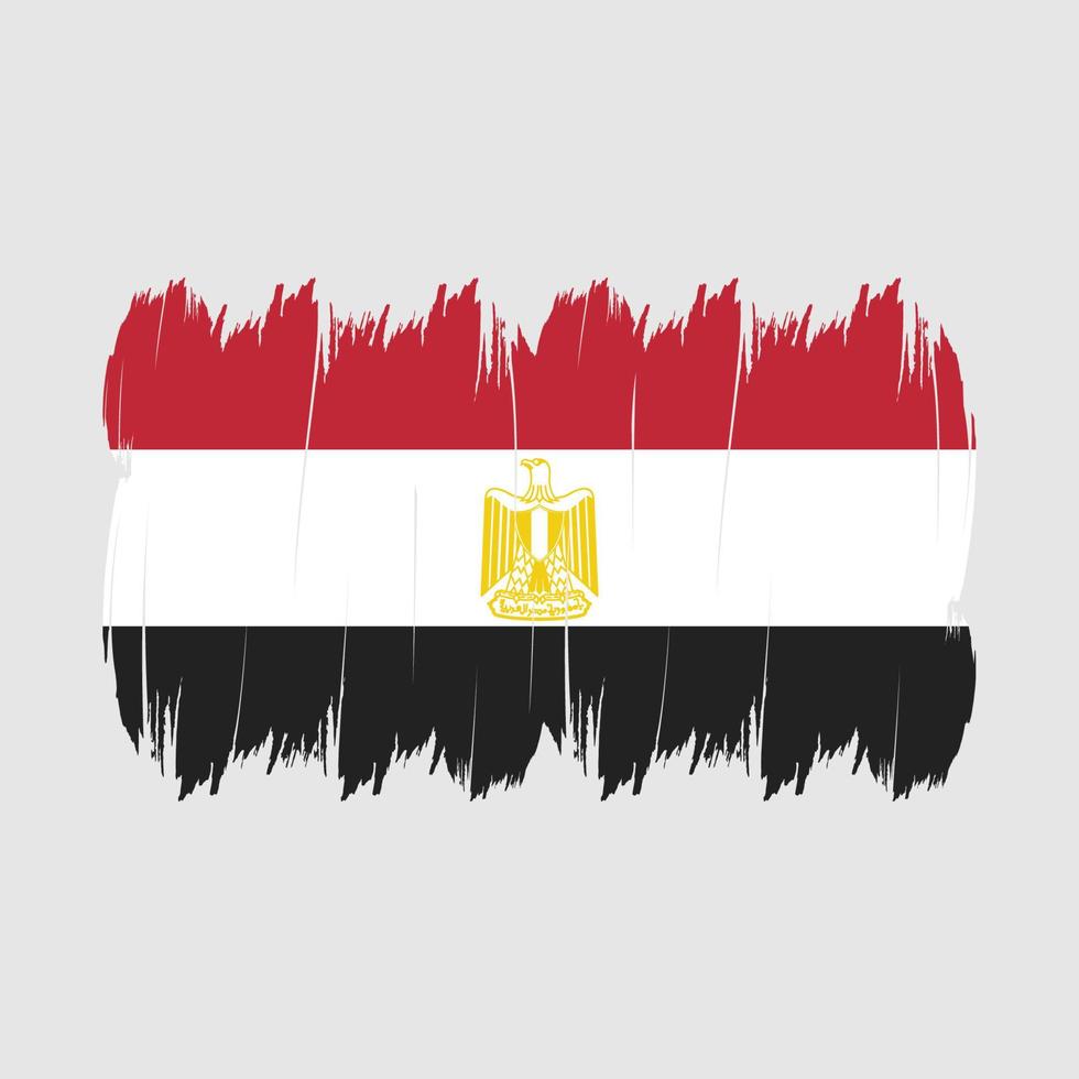 Ägypten Flaggenpinsel vektor