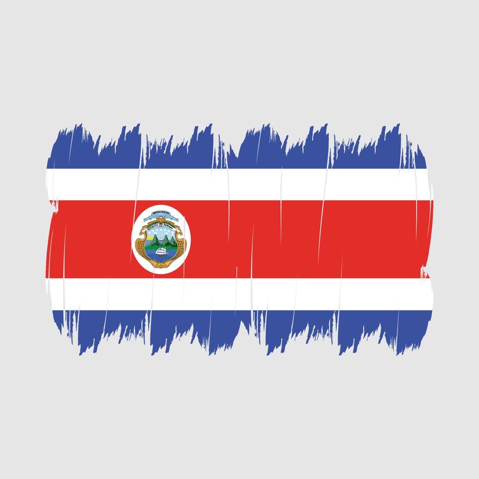 Bürste mit Costa-Rica-Flagge vektor