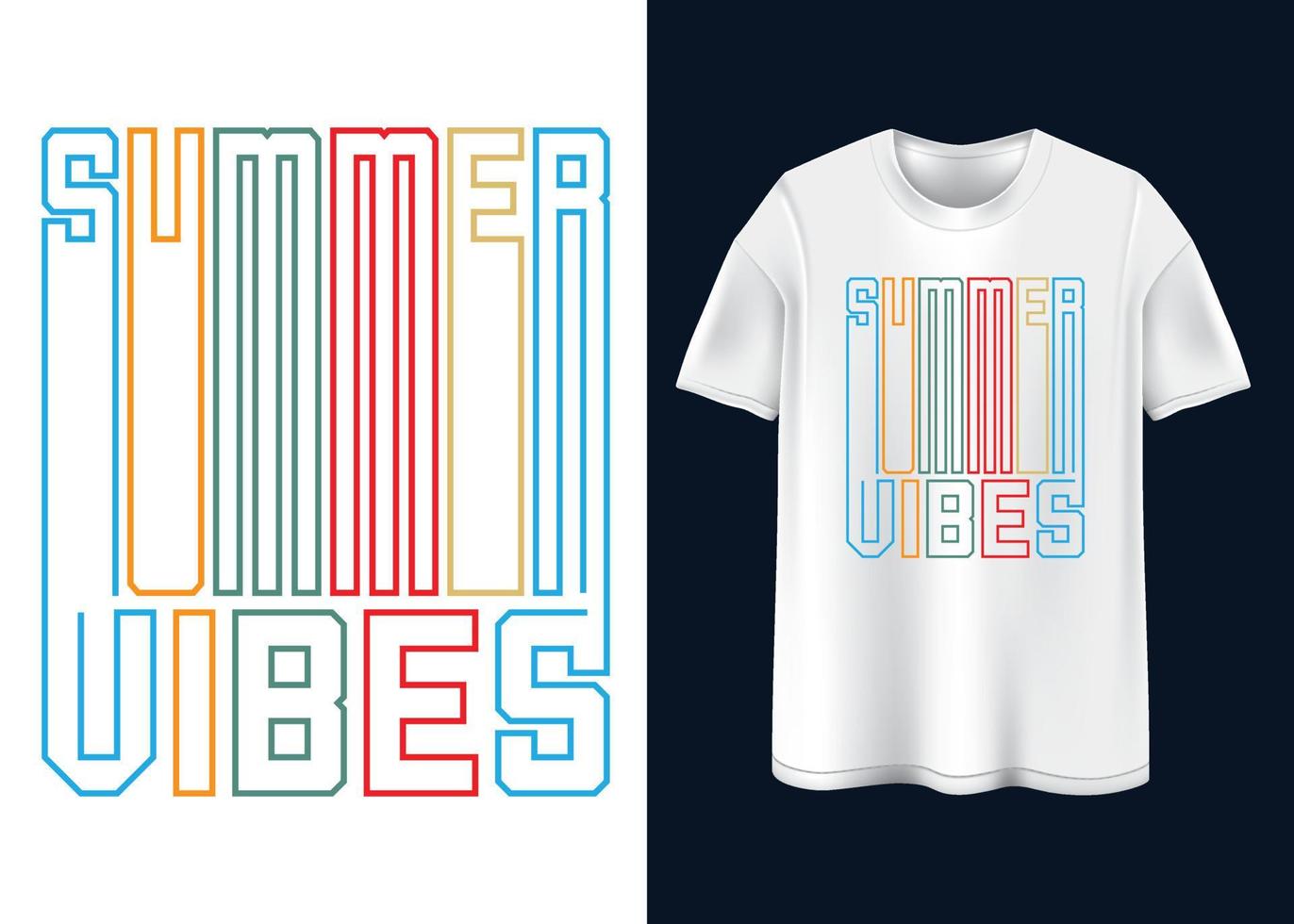 sommerstimmung typografie t-shirt design vektor