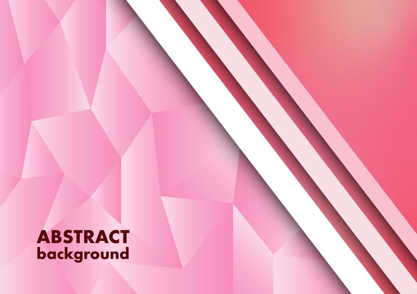 abstrakter rosafarbener Kristalldreieckraumfahnenlinienhintergrund vektor