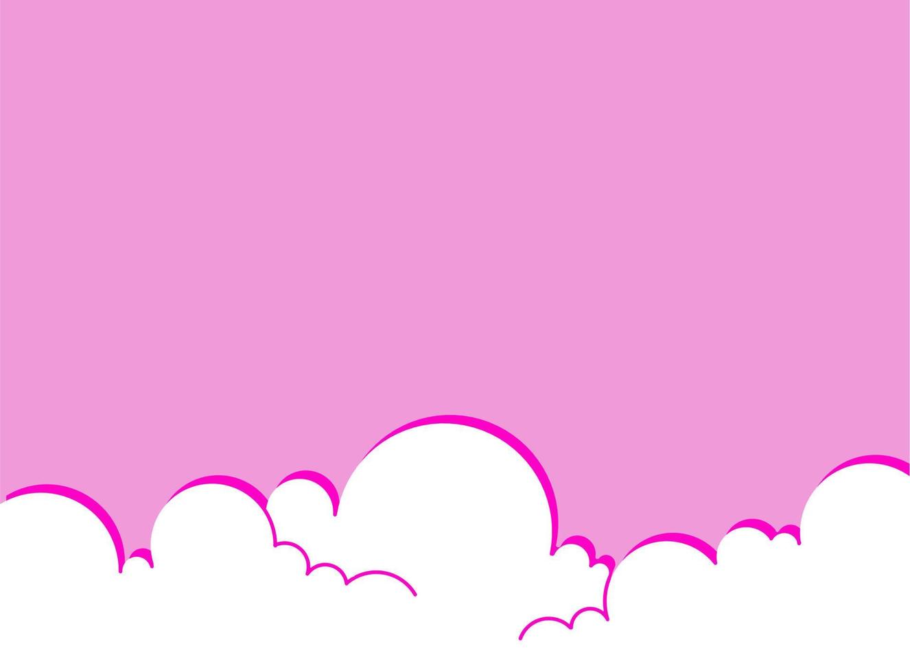 Vektor Valentinstag rosa Wolkenhintergrund