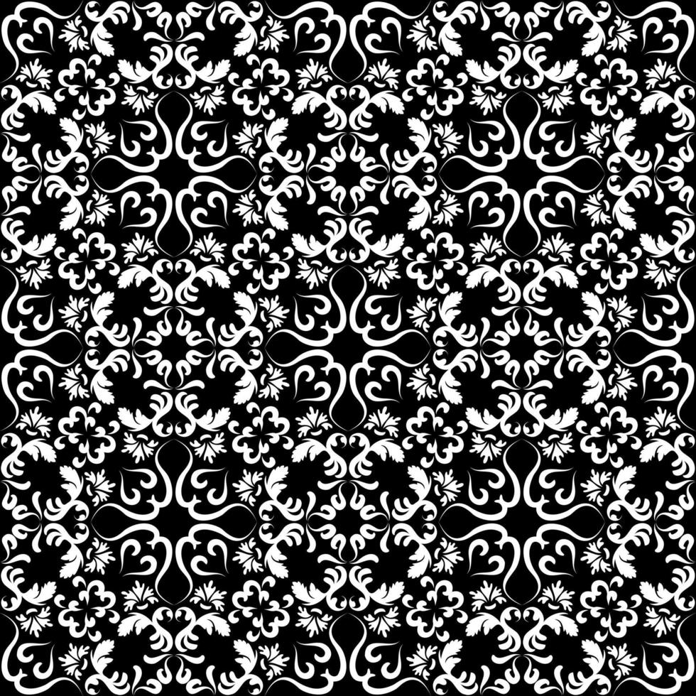 luxuriöse barocke textur. nahtlose Schwarz-Weiß-Vektor-Antik-Muster. für Stoffe, Fliesen, Tapeten oder Verpackungen. vektor